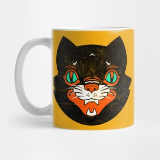 Retro Vintage Black Cat Mug